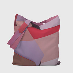 Сумка-шопер Розовое абстрактное множество кубов, цвет: 3D-принт