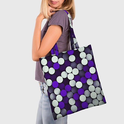 Сумка-шоппер Мозаика из кругов / 3D-принт – фото 3