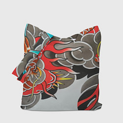 Сумка-шопер Иредзуми: дракон в дыму, цвет: 3D-принт