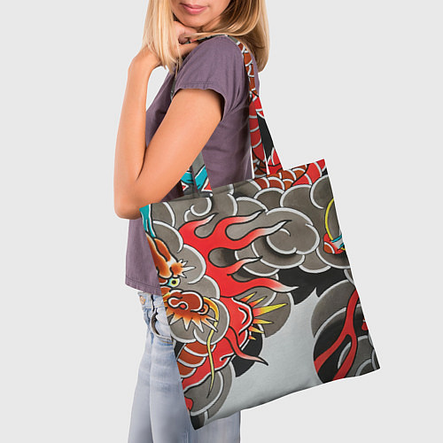 Сумка-шоппер Иредзуми: дракон в дыму / 3D-принт – фото 3