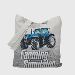 Сумка-шопер Синий трактор, цвет: 3D-принт