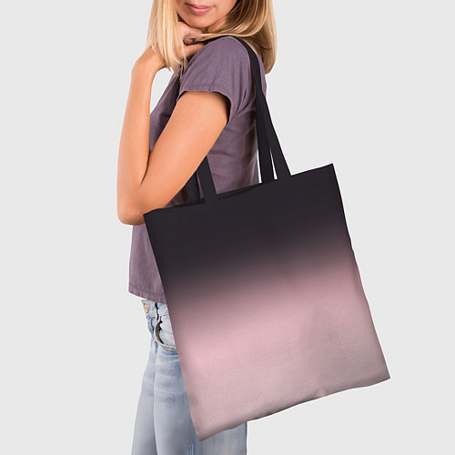 Сумка-шоппер Градиент: от черного к розовому / 3D-принт – фото 3