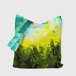 Сумка-шопер Green abstract colors, цвет: 3D-принт