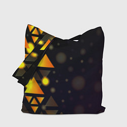 Сумка-шопер Светящиеся треугольники боко, цвет: 3D-принт
