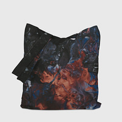 Сумка-шопер Абстрактные брызги тёмных красок и воды, цвет: 3D-принт