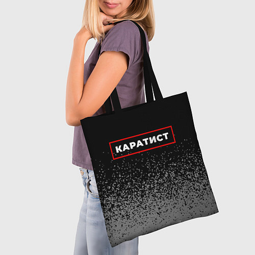 Сумка-шоппер Каратист - в рамке красного цвета / 3D-принт – фото 3