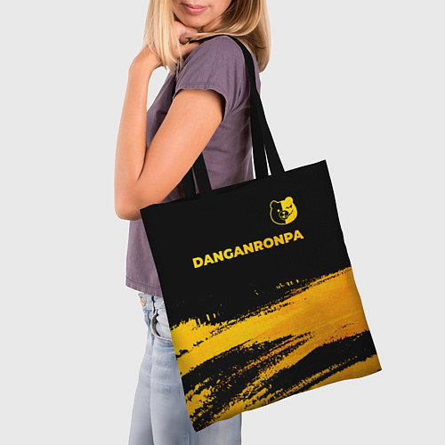 Сумка-шоппер Danganronpa - gold gradient: символ сверху / 3D-принт – фото 3