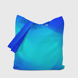 Сумка-шопер Градиент синий, цвет: 3D-принт