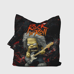 Сумка-шопер Simpsons Rock and roll, цвет: 3D-принт