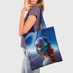 Сумка-шопер Девушка с похожей планеты, цвет: 3D-принт — фото 2
