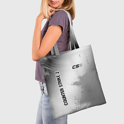 Сумка-шопер Counter Strike 2 glitch на светлом фоне: надпись,, цвет: 3D-принт — фото 2