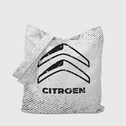 Сумка-шопер Citroen с потертостями на светлом фоне, цвет: 3D-принт