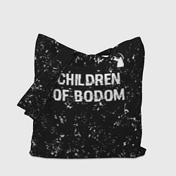 Сумка-шопер Children of Bodom glitch на темном фоне: символ св, цвет: 3D-принт