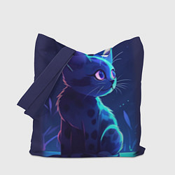 Сумка-шопер Рисованный котенок, цвет: 3D-принт