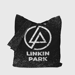 Сумка-шопер Linkin Park с потертостями на темном фоне, цвет: 3D-принт