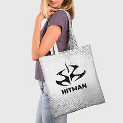 Сумка-шопер Hitman с потертостями на светлом фоне, цвет: 3D-принт — фото 2