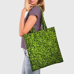 Сумка-шопер Зеленая травка, цвет: 3D-принт — фото 2