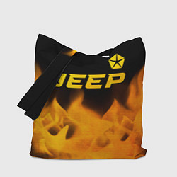 Сумка-шопер Jeep - gold gradient: символ сверху, цвет: 3D-принт