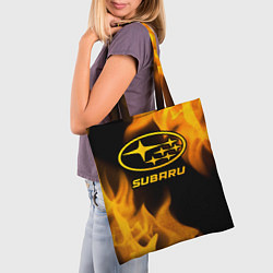 Сумка-шопер Subaru - gold gradient, цвет: 3D-принт — фото 2
