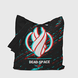 Сумка-шопер Dead Space в стиле glitch и баги графики на темном, цвет: 3D-принт