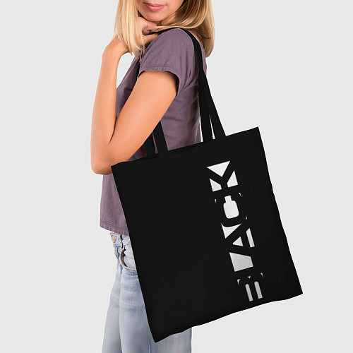 Сумка-шоппер Black minimalistik / 3D-принт – фото 3