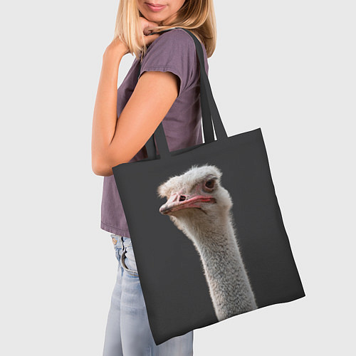 Сумка-шоппер Голова страуса / 3D-принт – фото 3
