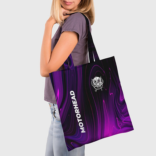 Сумка-шоппер Motorhead violet plasma / 3D-принт – фото 3