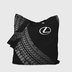 Сумка-шопер Lexus tire tracks, цвет: 3D-принт