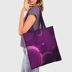 Сумка-шопер Фиолетовые шары, цвет: 3D-принт — фото 2