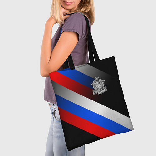 Сумка-шоппер Пограничные войска - флаг РФ / 3D-принт – фото 3