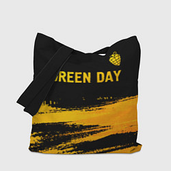 Сумка-шопер Green Day - gold gradient: символ сверху, цвет: 3D-принт