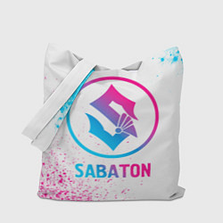 Сумка-шопер Sabaton neon gradient style, цвет: 3D-принт