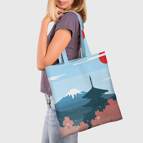 Сумка-шоппер Вид на Фудзияму - Япония / 3D-принт – фото 3