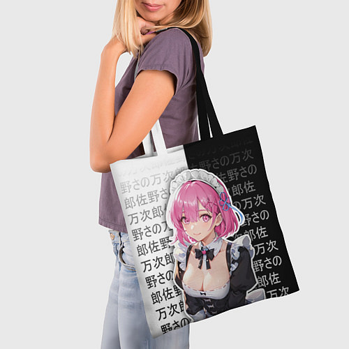 Сумка-шоппер Рам - аниме ре зеро / 3D-принт – фото 3