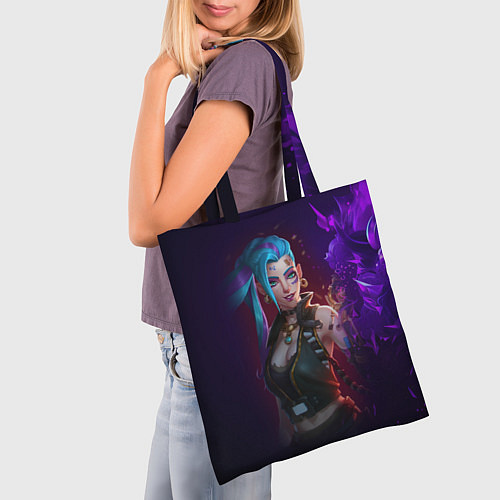 Сумка-шоппер Jinx art arcane league of legends / 3D-принт – фото 3