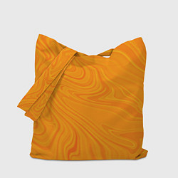 Сумка-шопер Абстракция оранжевый, цвет: 3D-принт