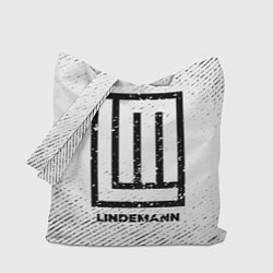 Сумка-шопер Lindemann с потертостями на светлом фоне, цвет: 3D-принт