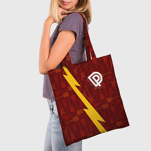 Сумка-шоппер Deep Purple гитары и молния / 3D-принт – фото 3