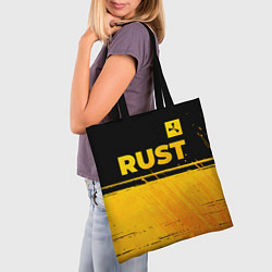 Сумка-шопер Rust - gold gradient: символ сверху, цвет: 3D-принт — фото 2