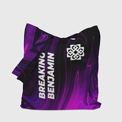 Сумка-шопер Breaking Benjamin violet plasma, цвет: 3D-принт