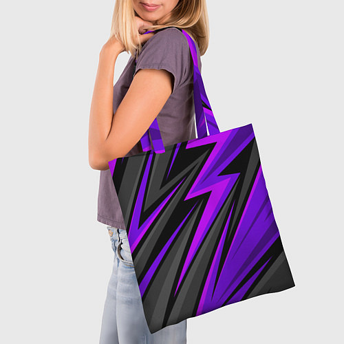 Сумка-шоппер Спорт униформа - пурпурный / 3D-принт – фото 3