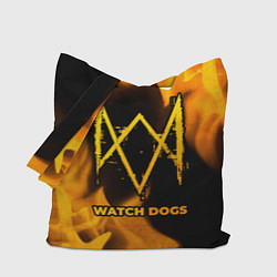 Сумка-шопер Watch Dogs - gold gradient, цвет: 3D-принт