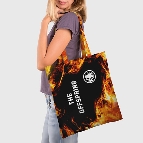 Сумка-шоппер The Offspring и пылающий огонь / 3D-принт – фото 3