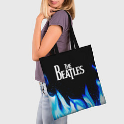Сумка-шопер The Beatles blue fire, цвет: 3D-принт — фото 2