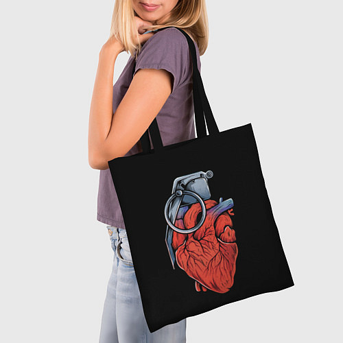 Сумка-шоппер Сердце гараната / 3D-принт – фото 3
