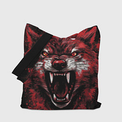 Сумка-шопер Red wolf, цвет: 3D-принт