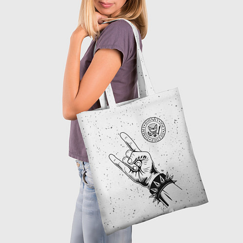 Сумка-шоппер Ramones и рок символ / 3D-принт – фото 3