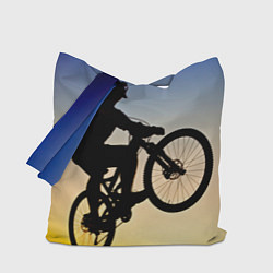 Сумка-шопер Прыжок велосипедиста, цвет: 3D-принт