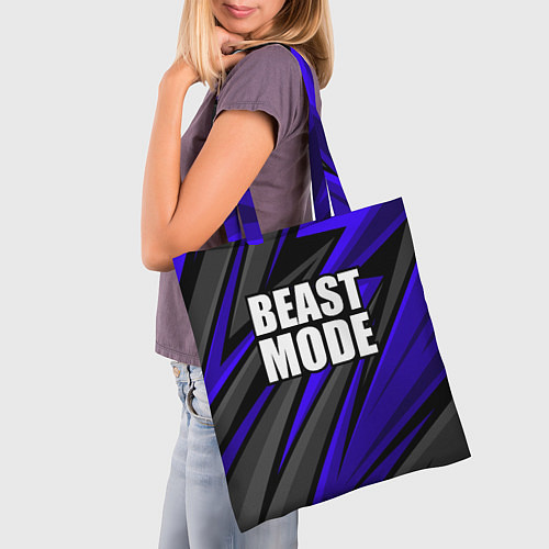 Сумка-шоппер Beast mode - синяя униформа / 3D-принт – фото 3