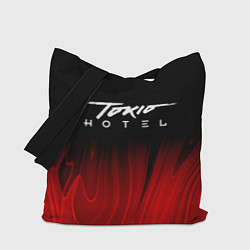 Сумка-шопер Tokio Hotel red plasma, цвет: 3D-принт